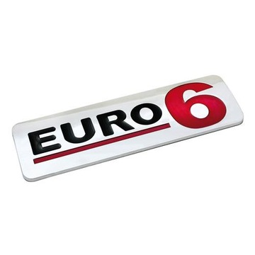 EMBLEMAT CHROM LOGO NAKLEJKA 3D EURO 6 DUŻA TIR