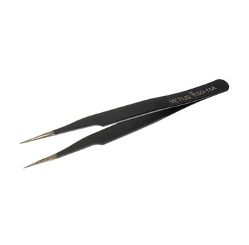 Pęseta pinceta ESD ostra ESD-15A metalowa gumowana