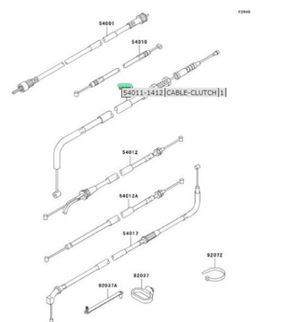 ТРОС СЦЕПЛЕНИЯ Kawasaki ER5 2001-2005 гг.