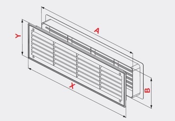 ДВЕРНАЯ ВЕНТИЛЯЦИОННАЯ РЕШЕТКА ДЛЯ ТУАЛЕТНОЙ ДВЕРИ, Т15 шт.