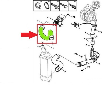 фото ориг. №6, Патрубком turbo интеркулера peugeot 307 2.0 hdi 0382av