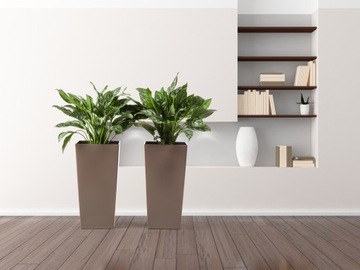 Ламела FINEZJA вазон 30х30 h57 БЕЛЫЙ глянцевый