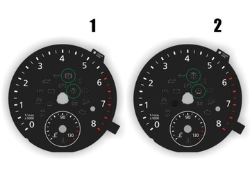 KOTOUČE PŘÍSTROJOVÁ DESKA VW TIGUAN Z MPH NA KM/H NÁHRADA