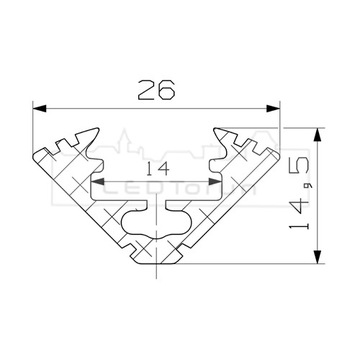 Профиль к анодированной анодированной ленте P3 P3 P3