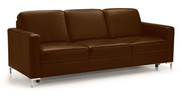 SOFA 3F BASIC ETAP SOFA SKÓRA BRĄZOWY HIT