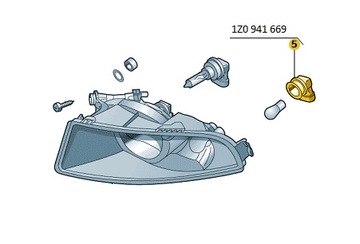 Патрон лампы Skoda OE 1Z0941669