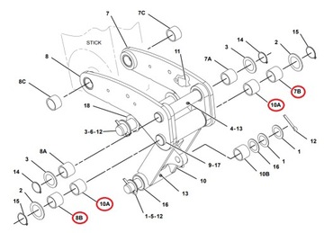 Сайлентблок ЗАДНЕГО РЫЧАГА CAT 55X68X45 9R0170