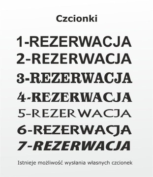 TABLICZKA INFORMACYJNA REZERWACJA NA STÓŁ - GRAWER 15x5 cm