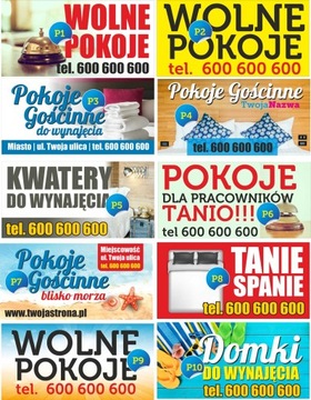 Gotowe Projekty REKLAMA- Domki do wynajęcia Szyld
