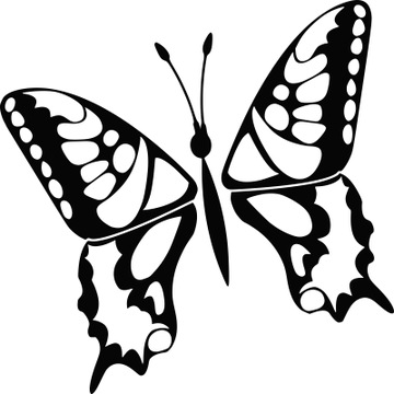 Dekoracyjna naklejka na ścianę samoprzylepna MOTYL do sypialni 25 cm