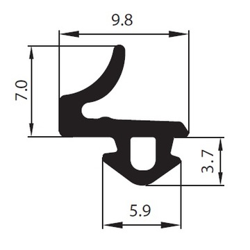 Уплотнитель оконный VEKA S-835x