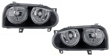фото ориг. №3, Vw golf 3 mk3 headlights front black h7/ h7 rings