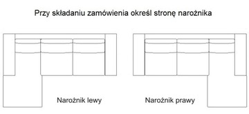 Narożnik BORYS rozkładany z pojemnikiem GLAMOUR