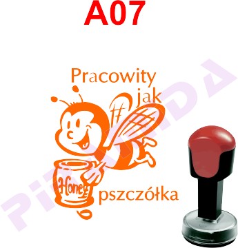 Pieczątka dla nauczycieli dzieci A07 kołek stempel