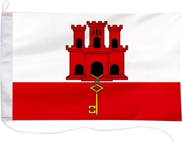 Flaga Gibraltaru Bandera jachtowa Gibraltar 45x30