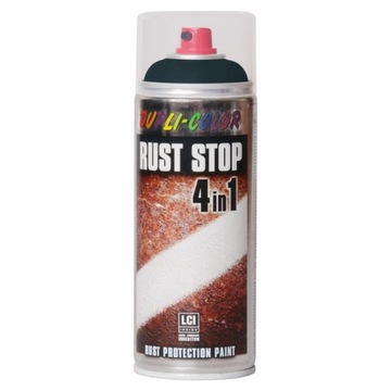 Spray RUST STOP NA RDZĘ 4w1 400ml RAL9005 CZARNY