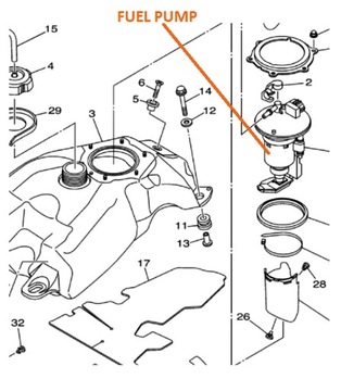 ФИЛЬТР ТОПЛИВНОГО НАСОСА YAMAHA 16-21 YFM 700 GRIZZLY
