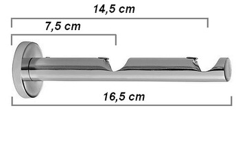 NOWOCZESNY KARNISZ PODWÓJNY 160 cm 19/19 KRYSZTAŁ