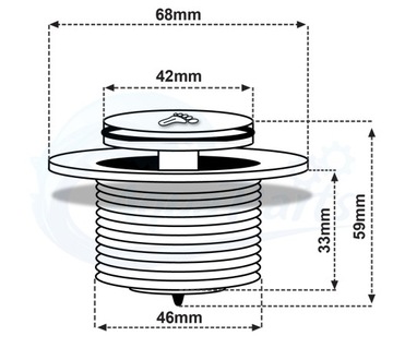 Сифон для душа Click-clack с FI50 BLACK STRAINER