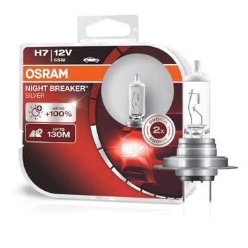 OSRAM Night Breaker SILVER Żarówki H7 +100%