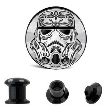 TUNELE AKRYLOWY TUNEL GWINT WEW. 8 mm STAR WARS