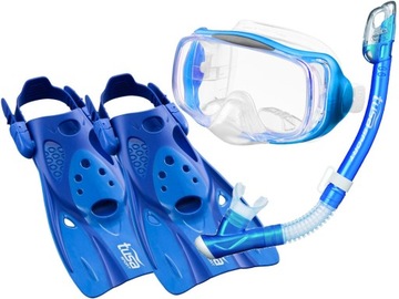 TUSA ZESTAW IMPREX 3D maska fajka PŁETWY UF0103 35-42 na wakacje snorkeling