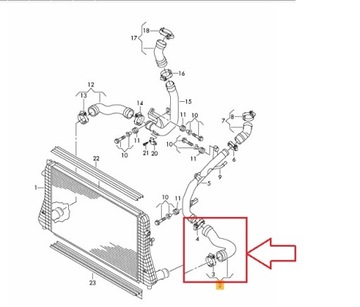 ШЛАНГ ТУРБОИНТЕРКУЛЕРА AUDI A3 1K0145832AN