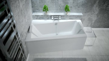 Wanna asymetryczna INFINITY 150x90 lewa + SYFON