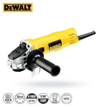 DWE4057 Шлифовальная машина DeWALT 125 мм, 800 Вт, плавный пуск