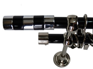 KARNISZ+CICHE KÓŁKA METAL 19/19MM PODWÓJNY 220CM