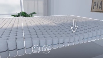 Hilding МАТРАС-СТУПЕНЬ 120x200 см СЕРЕБРЯНЫЙ чехол