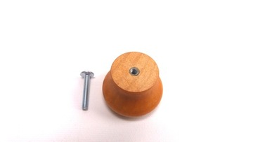 МЕБЕЛЬНАЯ РУЧКА ДЕРЕВЯННЫЙ ШАР БЕЛЫЙ + ЦВЕТНОЙ РУКАВ