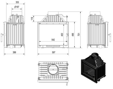 КАМИННАЯ ВСТАВКА камин MAJA 8 DECO ECO DESIGN