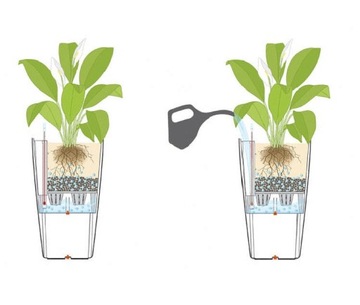фото ориг. №7, Flowerpot plastic shades of brown 1 bezu lechuza 30 centimeters x 30 x 56 centimeters