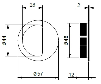 фото ориг. №3, Fasteners round for sliding doors black velvet