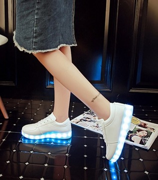 BUTY LED HIT SHUFFLE DANCE MODA ŚWIECĄCE MEGA R.37