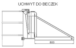 Двойной держатель для 2 бочек по 215 л на вилах тележки
