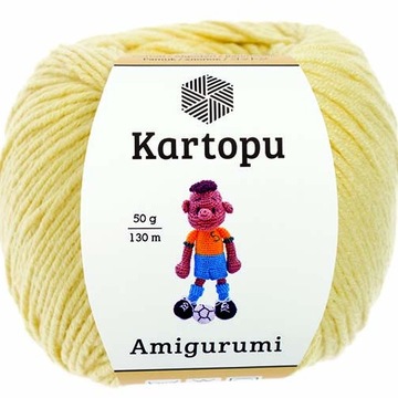 Włóczka AMIGURUMI Kartopu kolor K 331 jasny żółty