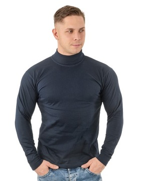 Elegancki Sweter Golf Męski Golfy WXM 4XL granatow