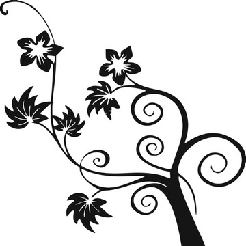 Naklejki ścienne na ścianę do salonu sypialni KWIATY gałązka kwiatki 70cm
