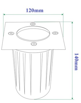 OPRAWA LAMPA NAJAZDOWA DO KOSTKI OGRODOWA + LED 3W