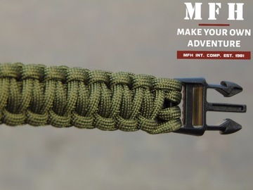 фото ориг. №2, Bracelet rope paracord 19mm black mfh left