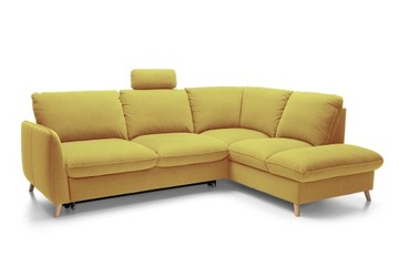 NAROŻNIK NILS NOWY ETAP SOFA TKANINA MUSZTARDOWY