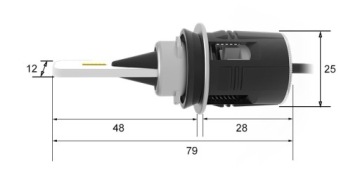 MINI MOTOR QUAD LED H11 B6 CSP 48W 12V 24V CANBUS VENTILATOR 1 шт.