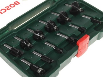 BOSCH frezy do drewna 8mm 12szt. zestaw