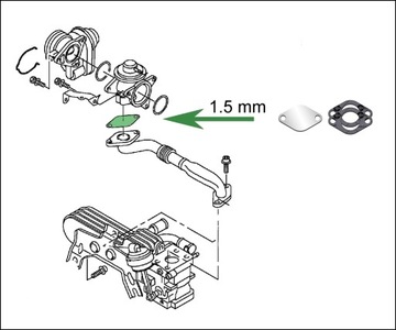 Заглушка EGR 1.9 2.0 TDi VW Jetta Touran Vento T5