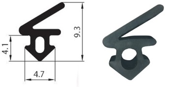 Уплотнители - оконный уплотнитель ПВХ S-1125