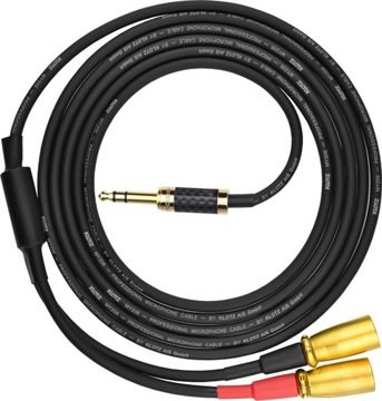 Кабельный кабель 6,3 Jack стерео 2x XLR(M) Klotz 8м