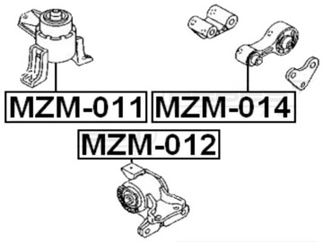 MAZDA6 6 02-08 ПОДУШКА ДВИГАТЕЛЯ ЗАДНЯЯ ЛАПА КОСТЬ