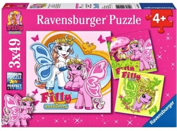 Puzzle 3x49 el Filly i Motylki 092512 RAVENSBURGER